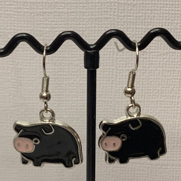 Pig Earring, Hog Earring, Gift Idea, Pig Jewelry, Hog Jewelry, Cute Earrings - Picture 2 of 4